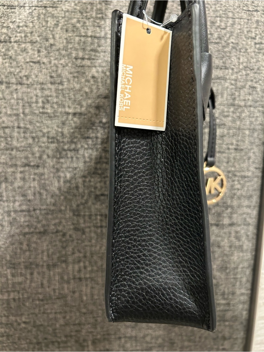 Michael Kors Black Pebbled Leather Mini Tote with Gold Hardware - Picture 2 of 16